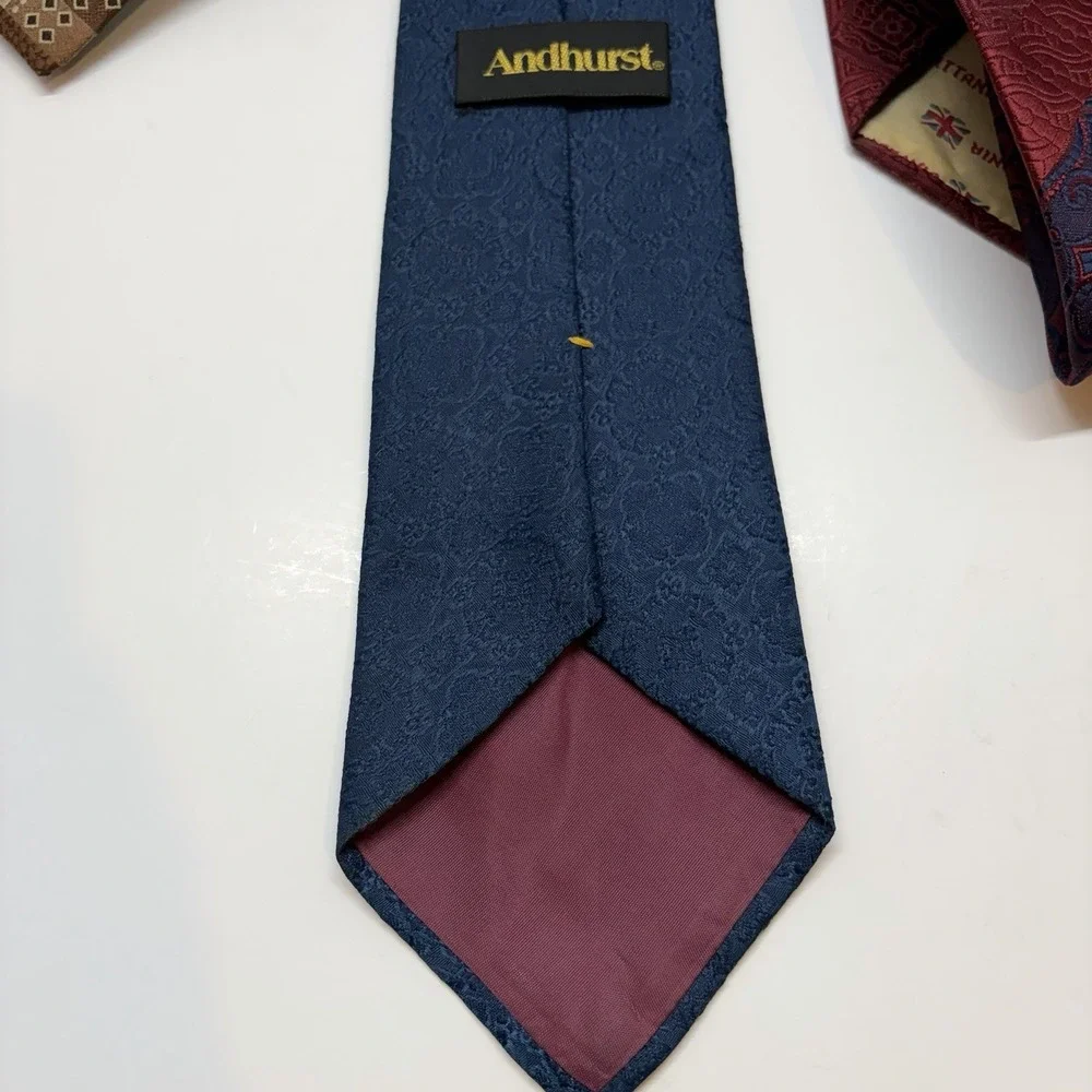 VINTAGE BRITTANIA Nordstrom Mens 1970s  Striped Print Neck Tie Retro Grandpa Lot